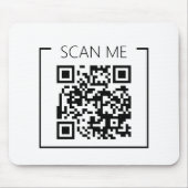 Business Minimalist QR Code Scan Me  Muismat (Voorkant)