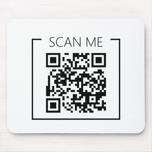 Business Minimalist QR Code Scan Me  Muismat (Voorkant)