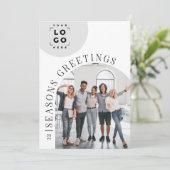 Business Modern Arch Foto Kerstvakantie Kaart (Staand voorkant)