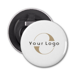Business Modern Logo Clean Minimal Company White P Button Flesopener