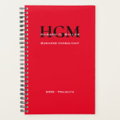 Business Modern Simple Monogramme Logo Rouge Noir (Devant)