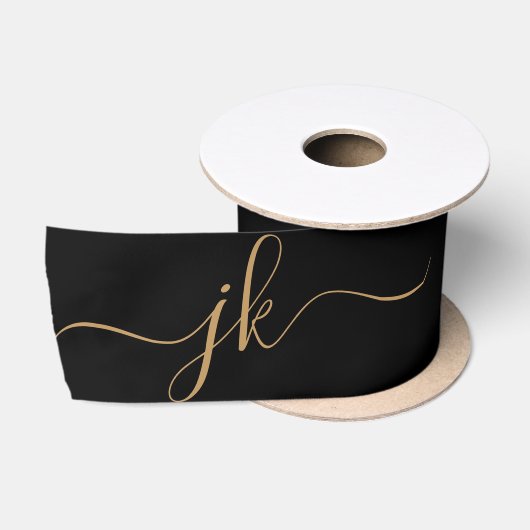 Business Monogram Script Logo Black Gold 3" Lint (Spoel)