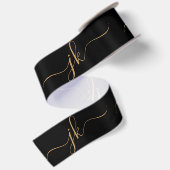 Business Monogram Script Logo Black Gold 3" Lint (Achterkant)
