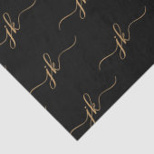Business Monogram Script Logo Black Gold Tissuepapier (Detail)