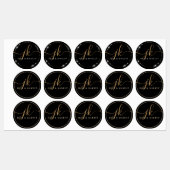 Business Monogram Script Logo Glam Waterdicht Labels (Vel)