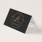 Business Monogram Script Logo Klant Bedankt Kaart (Voorkant)