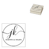Business Monogram Script Logo-naam Rubberstempel (Gestempeld)