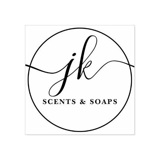 Business Monogram Script Logo-naam Rubberstempel (Afrduk)