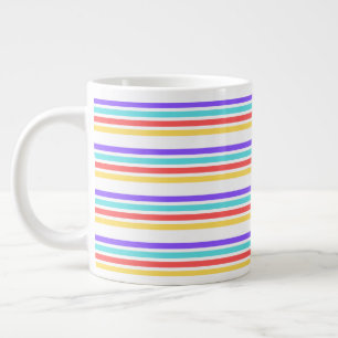 Business Multicolor Stripe Tea Extra Grote Beker