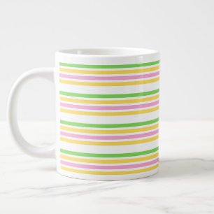 Business Multicolor Stripe Tea Extra Grote Beker