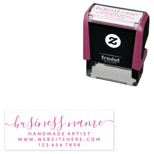 Business Name Basic Scripting Zelfinktende Stempel (In situ)
