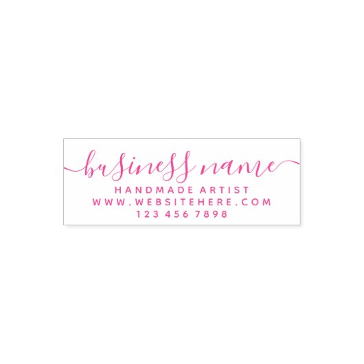 Business Name Basic Scripting Zelfinktende Stempel (Design)