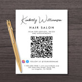 Business Name Signature Script QR Code Flyer