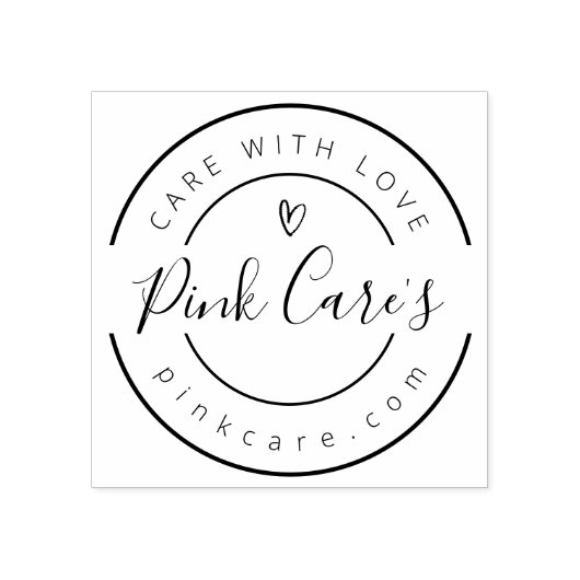 Business Name, Slogan and Website  Rubberstempel (Afrduk)