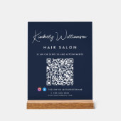 Business Name Stylish Signature Script QR Code (Recto)