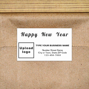 Business New Year White Rectangle Sticker