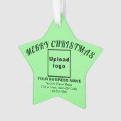 Business Noël Lumière Étoile verte Acrylique (devant)