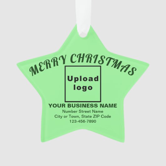 Business Noël Lumière Étoile verte Acrylique (devant)