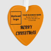 Business Noël Orange couleur Coeur acrylique (devant)