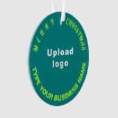 Business Noël Turquoise Cercle vert (devant)