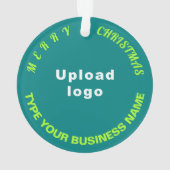 Business Noël Turquoise Cercle vert (dos)