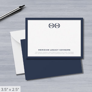 Business Note Kaart met Logo Notitiekaartje