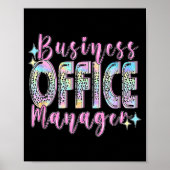Business Office Manager Funny Front Teamwork Regio Poster (Voorkant)