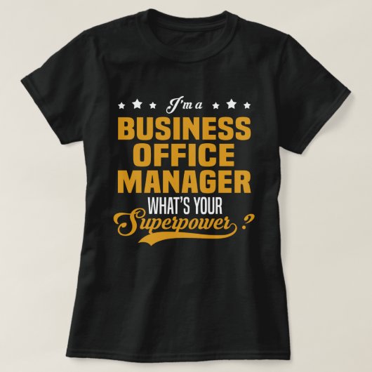 Business Office Manager T-shirt (Design voorkant)