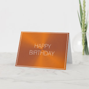 Business Oranje Birthday Kaart
