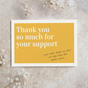 BUSINESS ORDER INSERT CHic bedankt amber geel