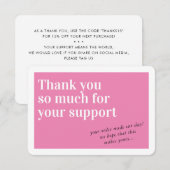 BUSINESS ORDER INSERT CHic bedankt roze (Voorkant / Achterkant)
