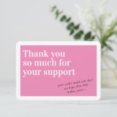 BUSINESS ORDER INSERT CHic bedankt roze (Staand voorkant)