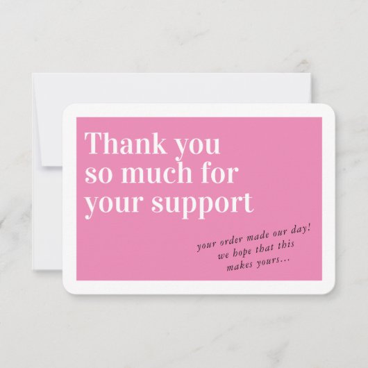 BUSINESS ORDER INSERT CHic bedankt roze (Voorkant)
