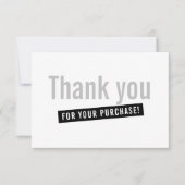 BUSINESS ORDER INSERT modern bedankt grijs (Voorkant)