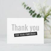 BUSINESS ORDER INSERT modern bedankt grijs (Staand voorkant)