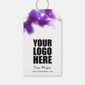 Business Paars Orchid Floral Cadeaulabel (Achterkant)