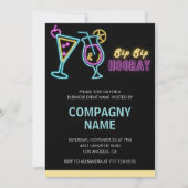 Business party invitation Cocktail Neon Glow (Devant)