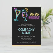 Business party invitation Cocktail Neon Glow (Debout devant)