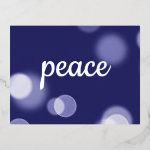 Business Peace Blue Folie Feestdagen Briefkaart