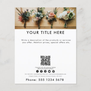 Business Photo Banner QR Code Social Media Flyer
