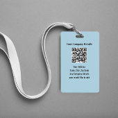 Business Photo QR Code Blue Employee Badge