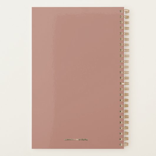 Business Planner 2021 Blush Rose Gold Typography (Dos)