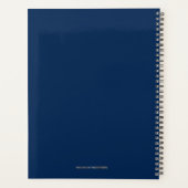 Business Planner 2022 Script bleu et gris moderne (Dos)