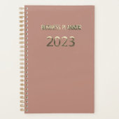 Business Planner 2023 Blush Rose Gold Typography (Devant)