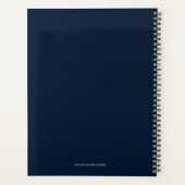Business Planner 2023 Script bleu et gris moderne (Dos)