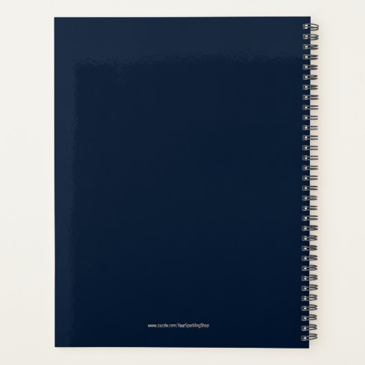 Business Planner 2023 Script bleu et gris moderne (Dos)