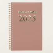 Business Planner 2025 Blush Rose Gold Typography (Devant)