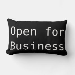 'Business' Polyester Lumbar Pillow Kussen