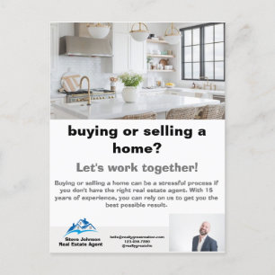Business Postcard voor Estate Agent Uitnodiging Briefkaart