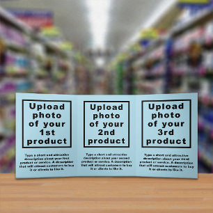 Business Products Light Blue Trifold Kaart